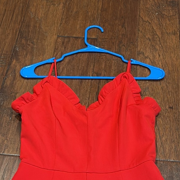 Small DO+BE Bold Red Tank Top Jumpsuit Outfit - Excellent Condition! - Picture 4 of 12